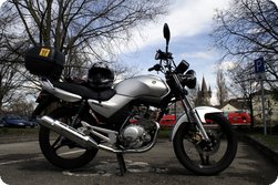 Motorradparkplatz in Lindau