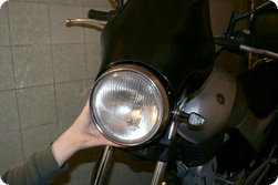 Zusammen mit dem Windschild von Puig