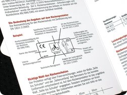 »Bedeutungen der Angaben auf dem Rückenprotektor«