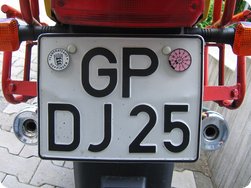 Altes Motorradkennzeichen 260x200